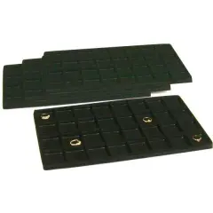 4 Black 32 Slot Coin Jewelry Showcase Display Tray Inserts