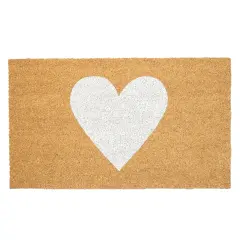 Heart Doormat White