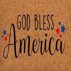 God Bless America Doormat