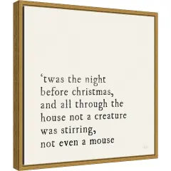 Simple Christmas I Cream by Laura Marshall Canvas Wall Art Print Framed