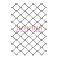 Deep Red Stamps Fishing Net Rubber Stamps 3 x 4inches