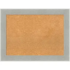 Cork Board, Glam Linen Grey Frame - Bulletin Board, Organization Board, Pin Board
