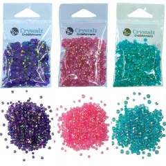 Buttons Galore Crystalz Bundle of Iridescent Gems - 1200 Pieces - Princess Colors