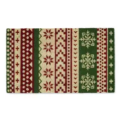 DII Cardinal Red Tri Color Check Table Runner