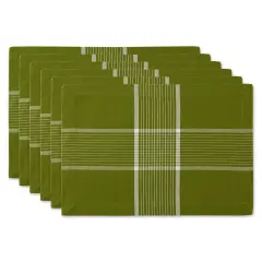 DII Natural Tonal Stripe With Fringe Placemat (Set of 6)