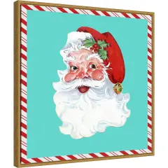 1955 Christmas II by Alicia Ludwig 22-in. W x 22-in. H. Canvas Wall Art Print Framed in Gold