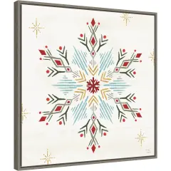 Winter Moment XII by Dina June 22-in. W x 22-in. H. Canvas Wall Art Print Framed in Grey