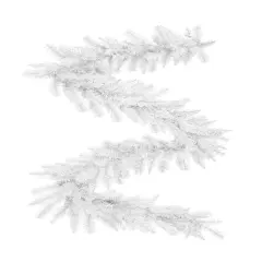 Perfect Holiday 9ft White Premium Christmas Garland
