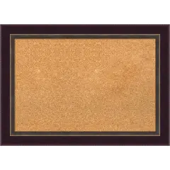 Cork Board, Signore Bronze Wood Frame - Bulletin Board, Organization Board, Pin Board
