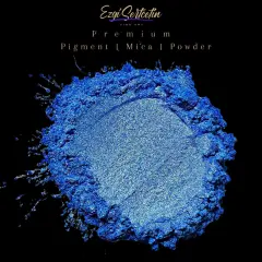 Premium Pigment Powder 50g | Authentic Unique & Bright Pearlescent Metallic and Neon Colors | Especially Formulated for Artwork, Resin, Slime, Plasticine and more by Ezgi Sertcetin Sky blue