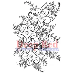 Deep Red Stamps Periwinkle Rubber Cling Stamp 2.2 x 3.2inches