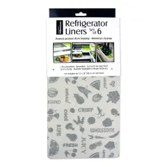 DII Gray Veggies Fridge Liner (Set of 6)