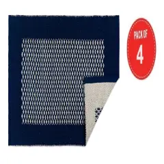 DII Nautical Blue Windowpane Oversized Washed Waffle Dishtowel, 2 Piece