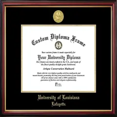 University of Louisiana-Lafayette Petite Diploma Frame