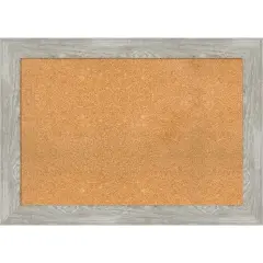 Cork Board, Dove Greywash Frame - Bulletin Board, Organization Board, Pin Board