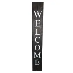 Rustic Farmhouse 5ft Vertical Front Porch Welcome Sign Black