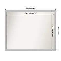 Amanti Art Non-Beveled Wall Mirror, Hera Chrome Frame