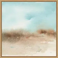 Desert Landscape II by Katrina Pete 16-in. W x 16-in. H. Canvas Wall Art Print Framed in Natural