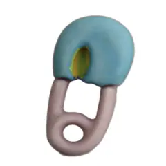 Buttons Galore and More 3D Bulk Buttons - Diaper Pin - 25 Buttons Blue