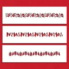 Seasonal Ribbons Cake Stencils | C231 by Designer Stencils | Cake Decorating Tools |