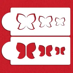 Butterfly 3-Dimensional Cake Stencil Set | C031 by Designer Stencils | Stencils for Royal Icing, Airbrush, Troweling, Molding |
