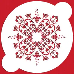 Small Turn of the Century Medallion Cake Stencil | C332S by Designer Stencils | Cake Decorating Tools | Baking Stencils for Royal Icing, Airbrush, Dusting Powder | Reusable Plastic Food Grade Stencil for Cakes | Easy to Use & Clean Cake Stencil