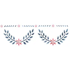 Colonial Swag Wall Stencil Border | 167 by Designer Stencils | Pattern Stencils | Reusable Stencils for Painting | Safe & Reusable Template for Wall Decor | Try This Stencil Instead of a Wallpaper | Easy to Use & Clean Art Stencil Pattern