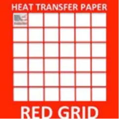 Ink Jet HEAT TRANSFER PAPER RED GRID for Light T-Shirts 50 Sh 8.5"X11"