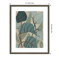 Slate Palms II by June Erica Vess Wood Framed Wall Art Print