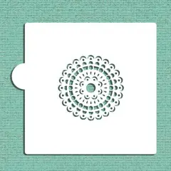 Mandala #3 Cookie & Craft Stencil | CM060 by Designer Stencils | Cookie Decorating Tools | Baking Stencils for Royal Icing, Airbrush, Dusting Powder | Craft Stencils for Canvas, Paper, Wood | Reusable Food Grade Stencil
