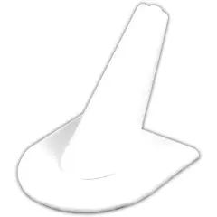 White Leather Ring Finger Jewelry Holder Showcase Display Stand