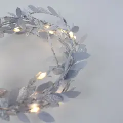 Perfect Holiday Leaf Fairy Lights - Battery Operated Silver