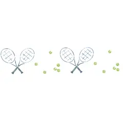 Tennis Wall Stencil | 1091 by Designer Stencils | Outdoor Stencils | Reusable Art Craft Stencils for Painting on Walls, Canvas, Wood | Reusable Plastic Paint Stencil for Home Makeover | Easy to Use & Clean Art Stencil