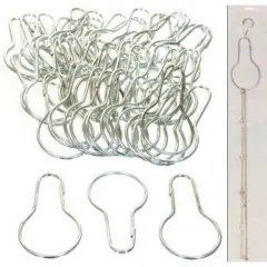 100 Chain Shower Curtain Hooks Sorting Organization Window Displays