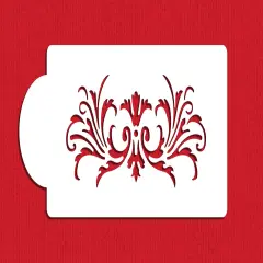 Single Elegant Damask Cake Stencil | C1045 by Designer Stencils | Cake Decorating Tools |