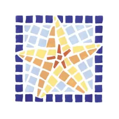 Mosaic Starfish Wall Stencil | 2062 by Designer Stencils | Reusable Art Craft Stencils for Painting |