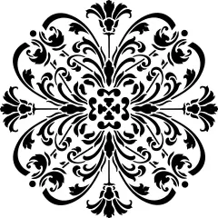 Turn of The Century Medallion Embossing 12 x 12 Stencil | FS012 by Designer Stencils | Mandala & Medallion Stencils | Reusable Stencil for Painting on Wood, Wall, Tile, Canvas, Paper, Fabric, Furniture, Floor | Stencil for Home Makeover