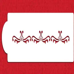 Manali Cake Stencil Side #4 | C429 by Designer Stencils | Cake Decorating Tools |