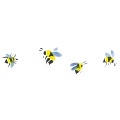 Bees Wall Stencil | 2322 by Designer Stencils | Animal & Nature Stencils | Reusable Art Craft Stencils for Painting on Walls, Canvas, Wood | Reusable Plastic Paint Stencil for Home Makeover | Easy to Use & Clean Art Stencil