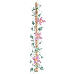 Birdpole with Flowers Wall Stencil | 1476 by Designer Stencils | Floral Stencils |
