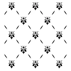 Bee Wallpaper Embossing 12 x 12 Stencil | FS104 by Designer Stencils | Pattern Stencils |
