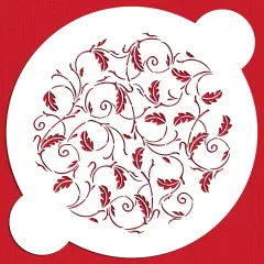 Oak Leaf Cake Stencil Top | C131 by Designer Stencils | Cake Decorating Tools | Baking Stencils for Royal Icing, Airbrush, Dusting Powder | Reusable Plastic Food Grade Stencil for Cakes | Easy to Use & Clean Cake Stencil