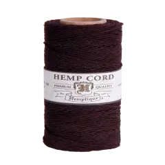 Hemptique 1mm #20 Hemp Cord Spools Jewelry Making Macrame Crochet Crafting Gift Wrapping Chocolate brown