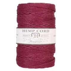 Hemptique 1.8mm #48 Hemp Cord Spools Jewelry Bracelet Making Crafting Scrapbooking Bookbinding Mixed Media Crocheting Macrame Gift Wrapping Outdoor Gardening Burgundy