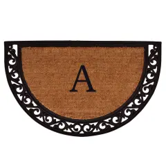 Ornate Scroll Monogram Doormat
