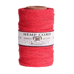 Hemptique 1mm #20 Hemp Cord Spools Jewelry Making Macrame Crochet Crafting Gift Wrapping Sunset coral