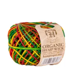 Hemptique Organic Beeswax Hemp Wick Balls Eco Friendly Sustainable Naturally Grown Jewelry Bracelet Making Paper Crafting Scrapbooking Bookbinding Mixed Media Crocheting Macrame Seasonal Holiday Gift Wrapping Outdoor Gardening Candle Making Rasta