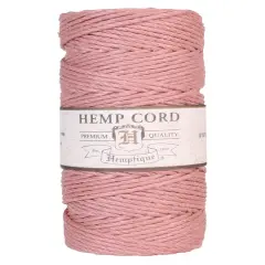Hemptique 1.8mm #48 Hemp Cord Spools Jewelry Bracelet Making Crafting Scrapbooking Bookbinding Mixed Media Crocheting Macrame Gift Wrapping Outdoor Gardening Dusty pink