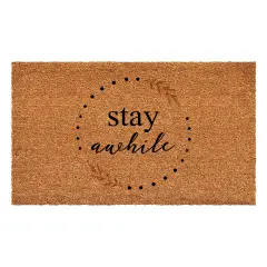 108721729 Stay A While Wreath Doormat