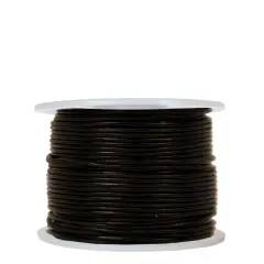 Hemptique 1mm Genuine Round Leather Cord Jewelry Bracelet Making Arts Crafting Gifting Wrapping Fashion Clothing Decor Black